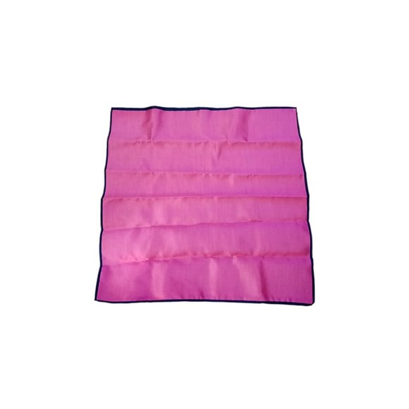 Ted Baker Silk Blend Lot Of Two Silk Pink Navy Pocket Squares NWT - Picture 5 of 7